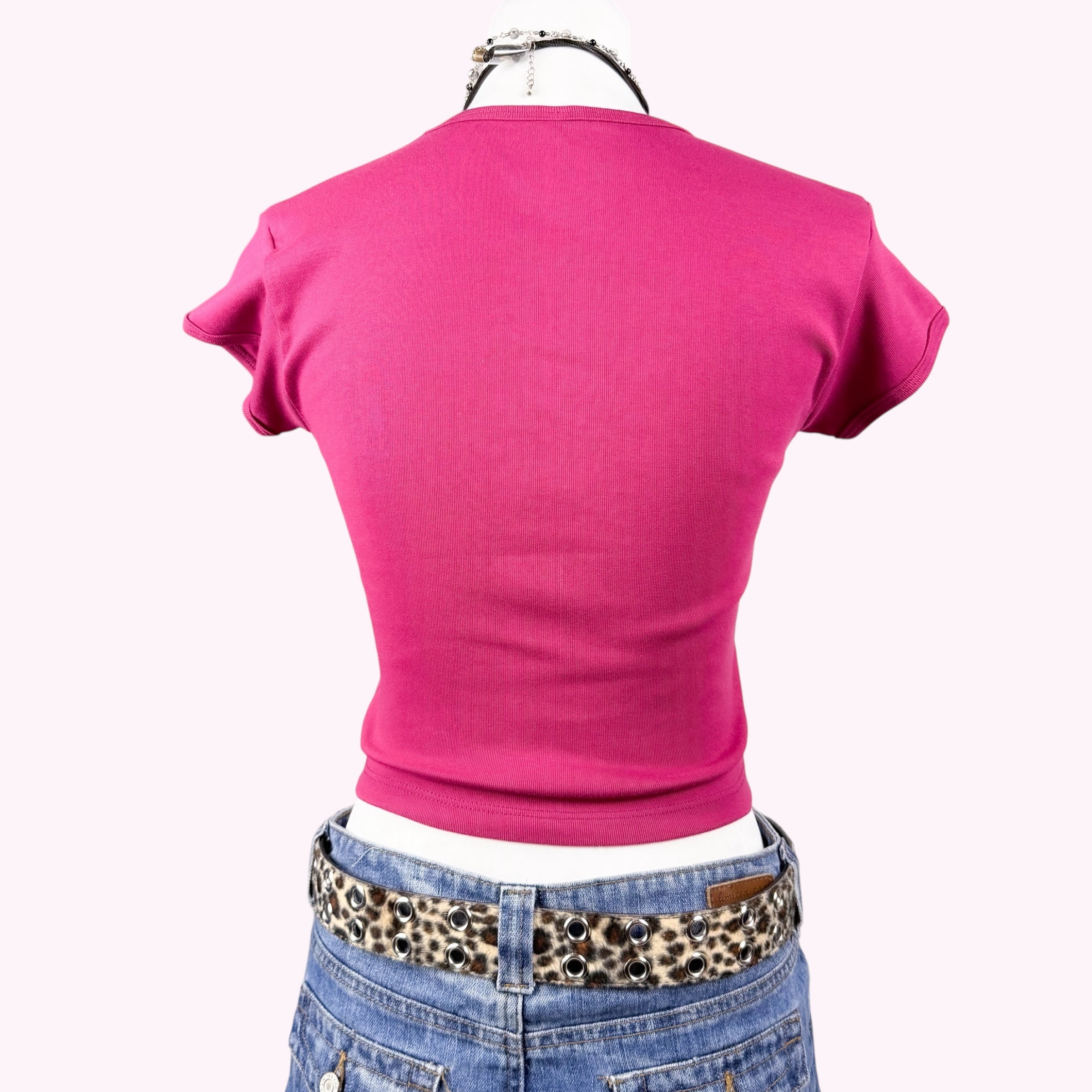 Thrift Store Whore Baby Tee in Ruby