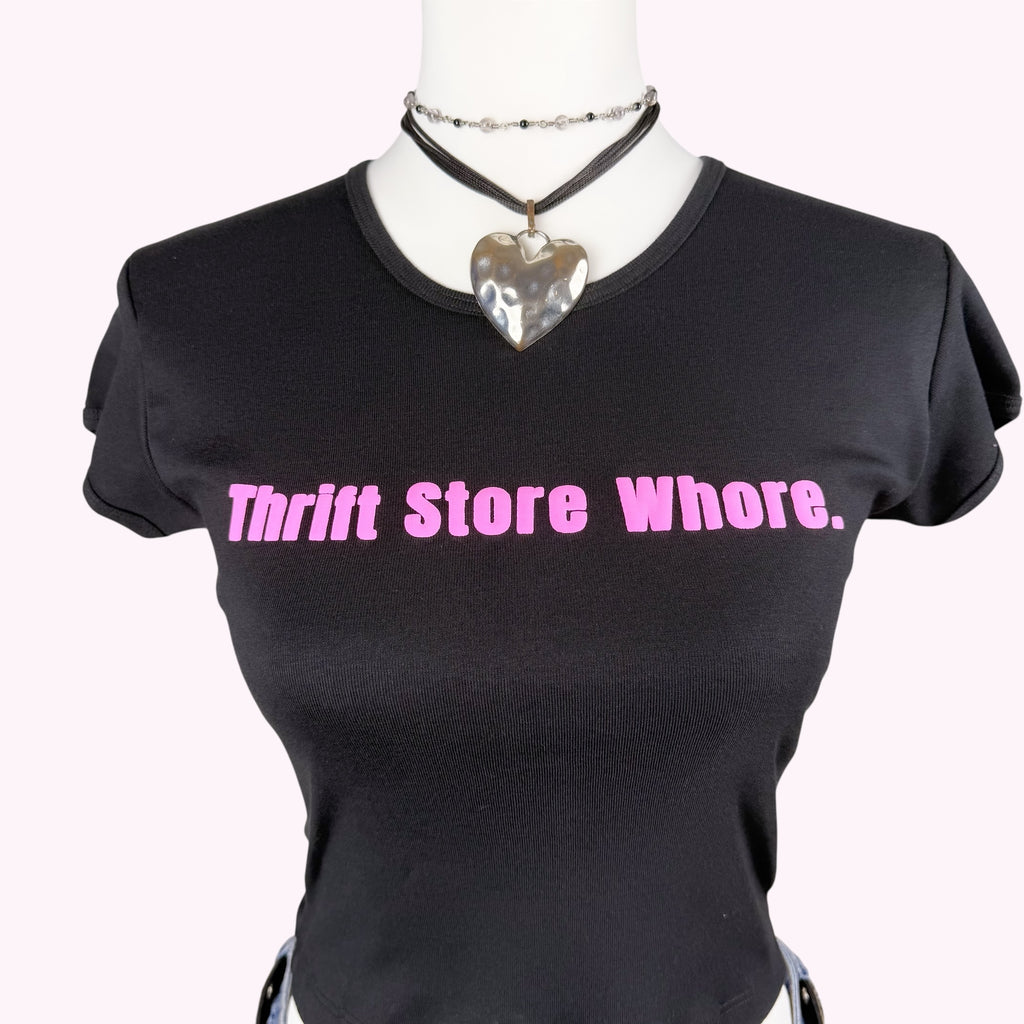 Thrift Store Whore Baby Tee